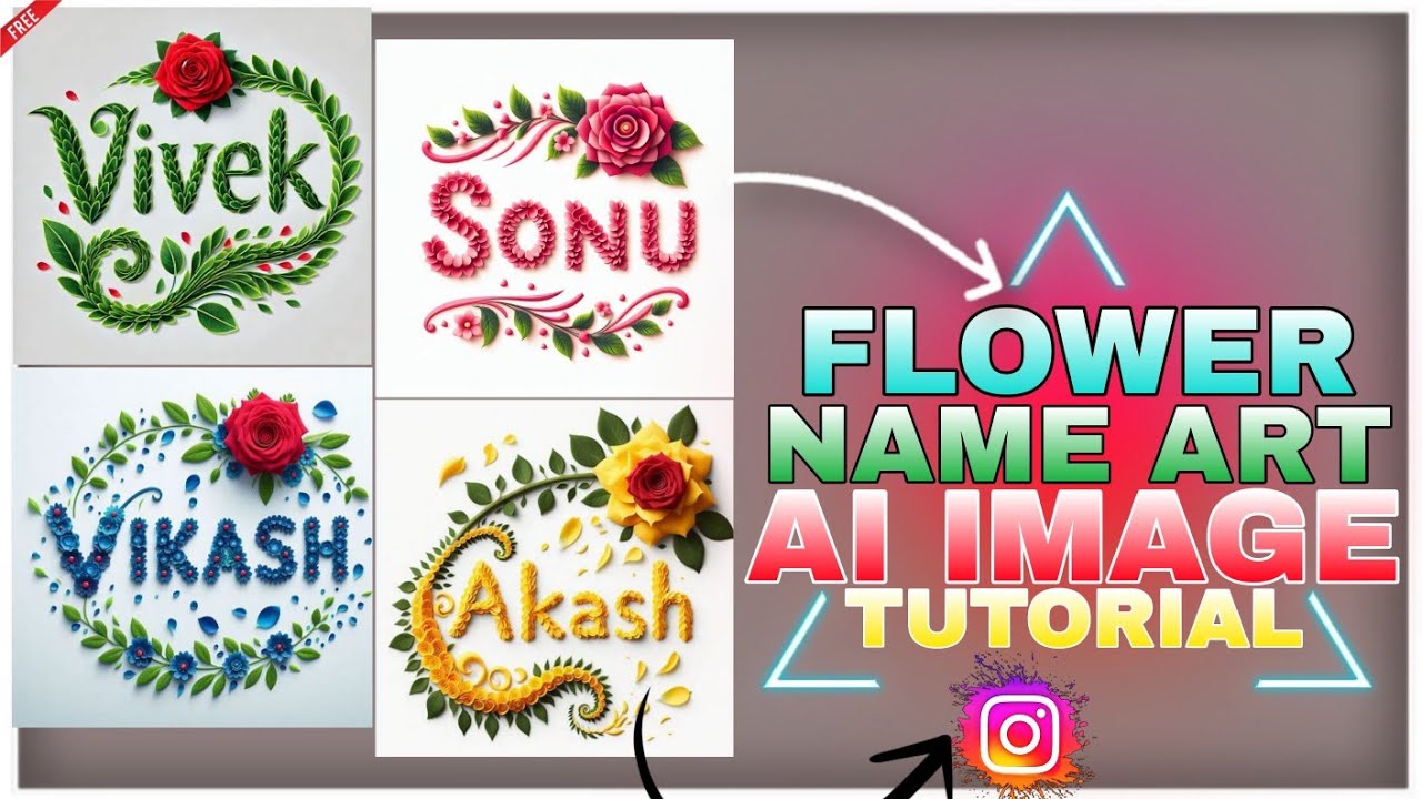 How To Create 3d Flower Name art ai image // Viral 3d Flower Name art ai image kaise banaya 