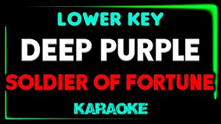 Deep Purple  Soldier Of Fortune  Karaoke  Lower Tone