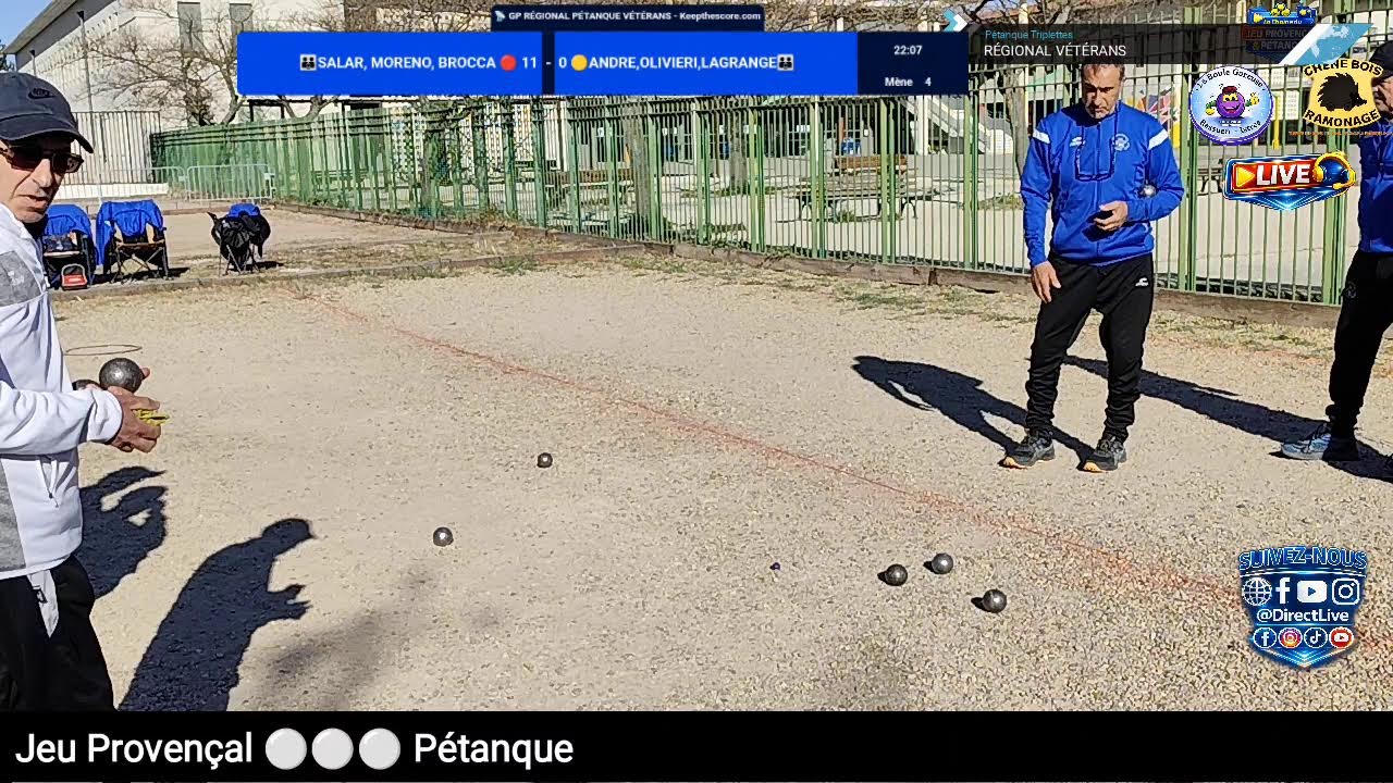 Miniature : 📡 LIVE - 8ème FINAL 🏆GRAND PRIX DE LA VILLE - RÉGIONAL PÉTANQUE TRIPLETTES VÉTÉRANS🏆