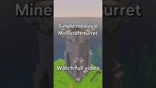 Simple medieval Minecraft turret tutorial. #minecraft #mctutorial #tutorial #fyp #mcbuilds