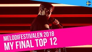 Melodifestivalen 2018: Final Top 12