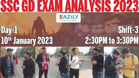 SSC GD 3rd SHIFT 10JAN LIVE EXAM REVIEW | Live SSC Exam Analysis 2023 | SSC GD | SSC Eazily | #live