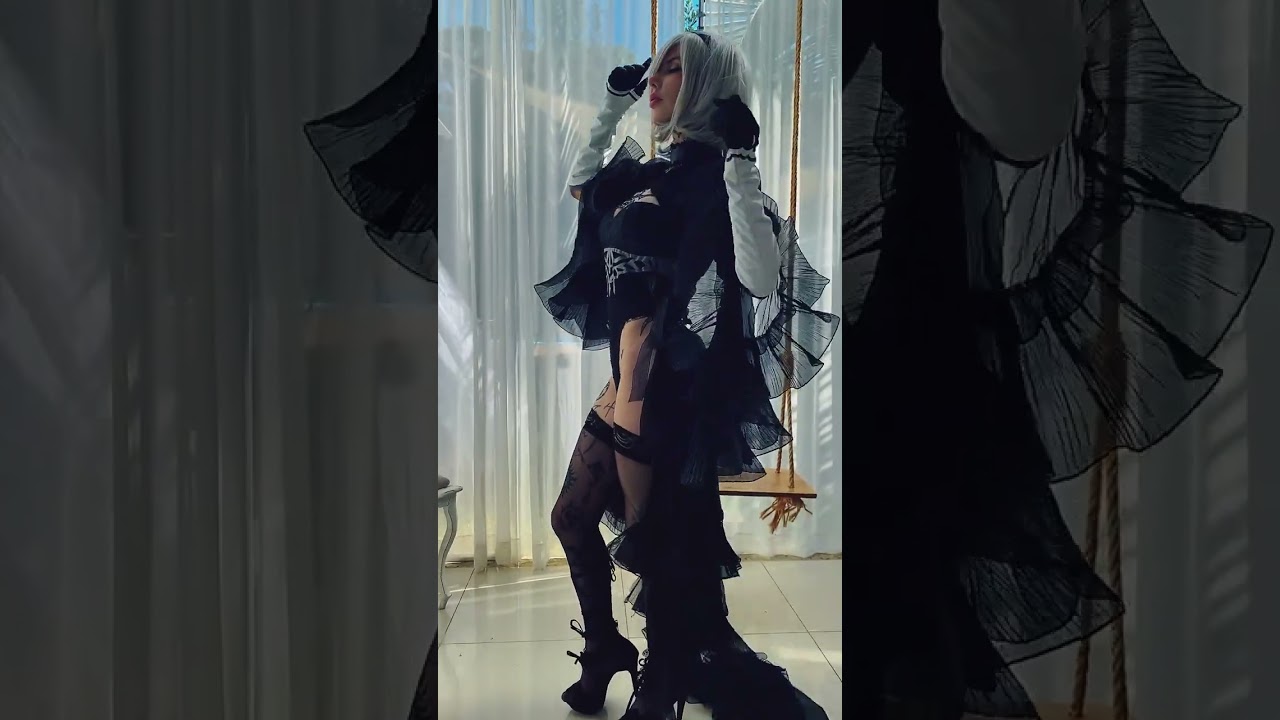 ニーア オートマタ 2B 黒・同人花嫁(illustration by SakimichanArt