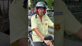 pak satpam jemputnya pake apa nih