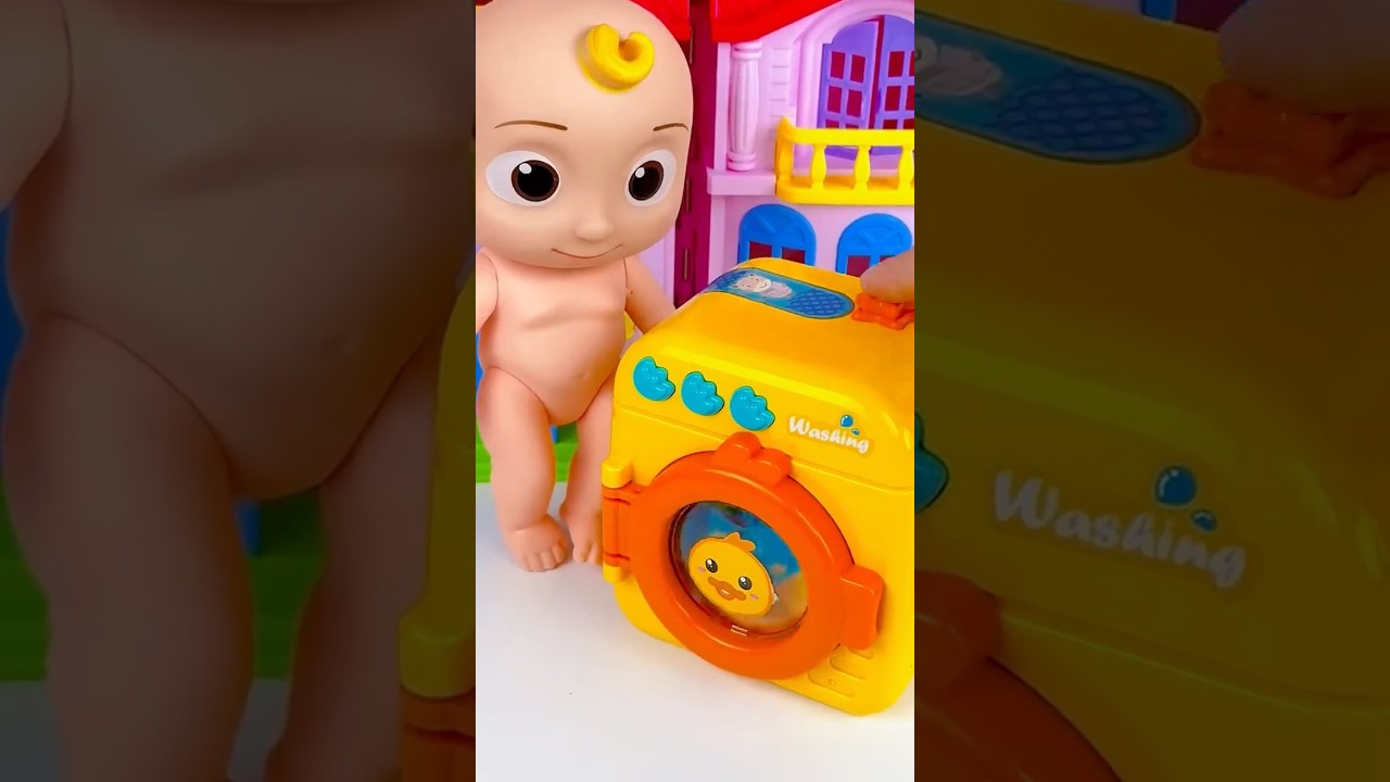 Cocomelon Toy Washing Machine 🧺 Satisfying ASMR Laundry Play | Subi Unboxing Toys