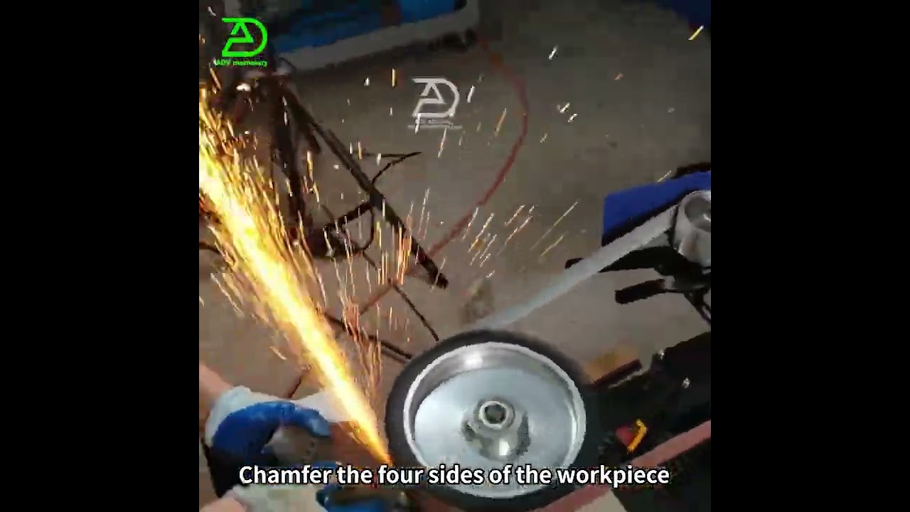 Cut some metal pieces today and cleaned them up with the ADV116 Belt grinding machine for metal. 🔥