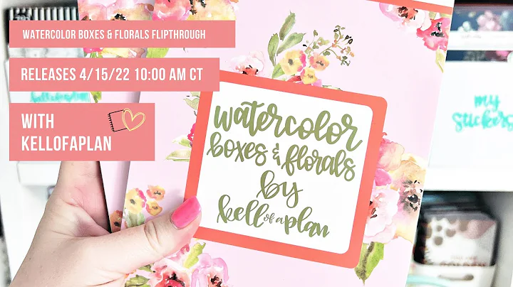 Watercolor Boxes & Florals Stickerbook Flipthrough...