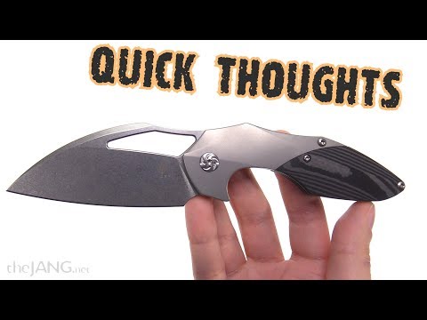 Kizer Megatherium S35VN, Titanium, Carbon Fiber folding knife 3.6"