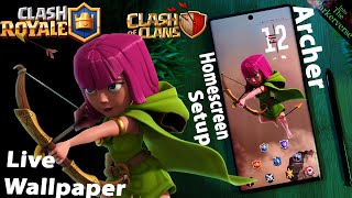 Archer - Clash of Clans / Clash Royale - Live Wallpaper & Android setup - Custom Homescreen - EP85 screenshot 2