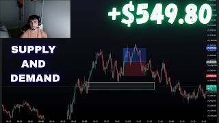 How I MADE $549.80 TODAY trading Supply and Demand!