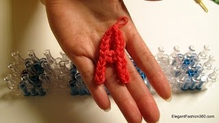 How to Make Alphabet Letter A Charm on Rainbow Loom