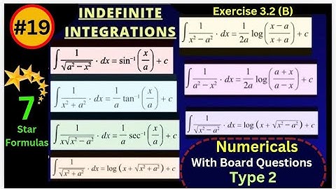 Lecture 19 .Indefinite Integration| Exercise 3.2 (B) | Class 12th HSC|Maharashtra Board| Ashish Sir