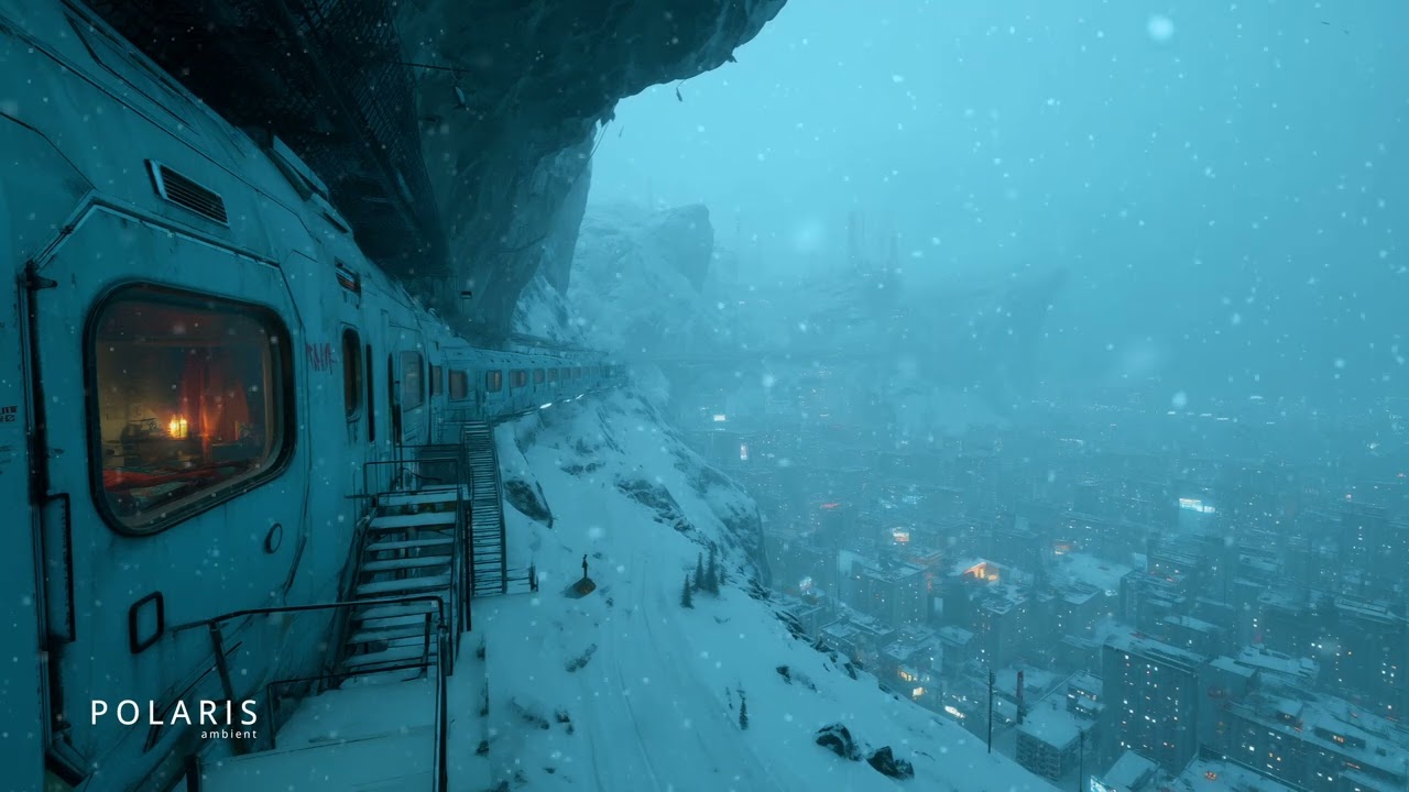 Ambient Soundscape of a Dystopian Post-Earth World ☢️ Cyberpunk Snowstorm