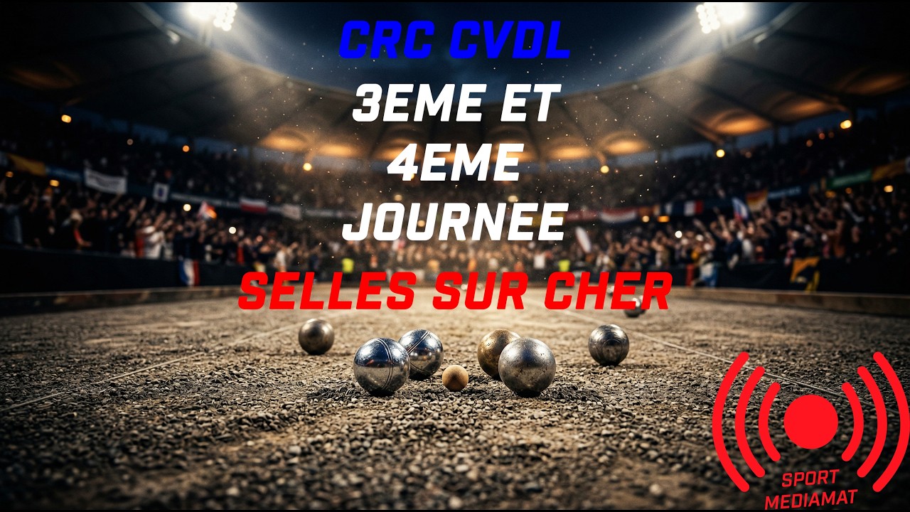 Miniature de la vidéo : PÉTANQUE LIVE | CRC Centre Val de Loire | 3ème journée | Terrain 1 | Selles-sur-Cher