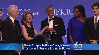 Obama Accepts Profile In Courage Award From John F. Kennedy Library
