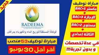 مباراة توظيف 53 منصب بالوكالة المستقلة لتوزيع الماء و الكهرباء بمراكش 2023 في عدة تخصصات وبدون تجربة