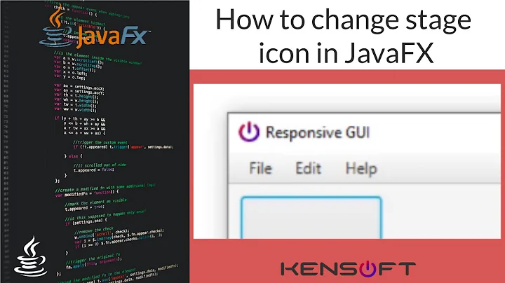 JavaFX Tutorial: How to change stage icon in JavaFX using NetBeans