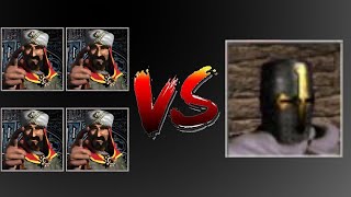 4 SALADIN VS COMMANDER | Custom Ai | Stronghold Crusader