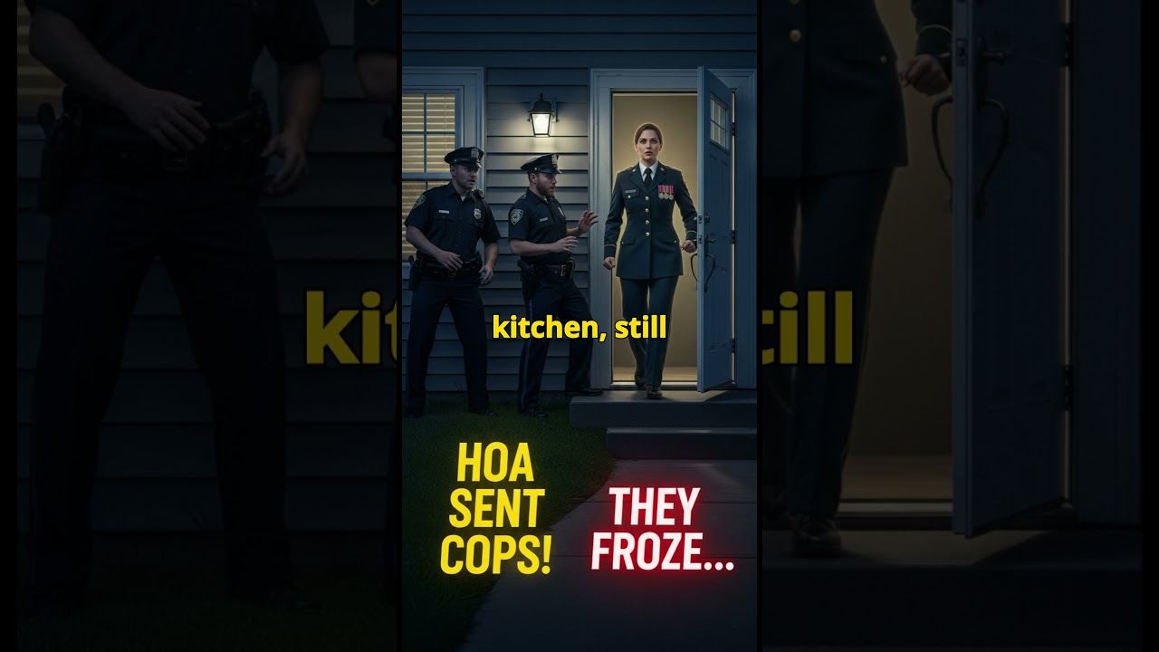 HOA Sent Cops to My Door — They Froze When My Wife in Uniform Walked Out!