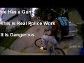 Officers have an Intense struggle with a Man over a Gun.