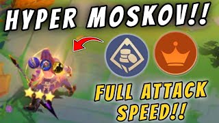 MOSKOV NEW WORLD RECORD ATTACK SPEED !! PRINCE + NORTHERN ADVENTURER !! MAGIC CHESS ML