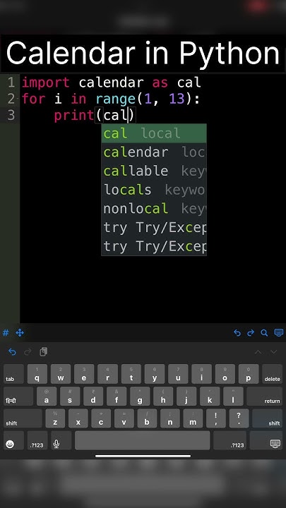 How to make calendar in python - YouTube