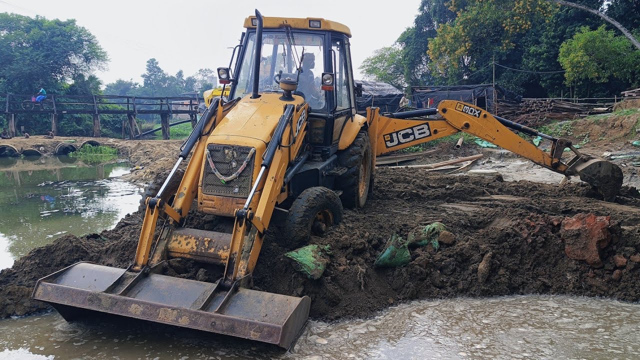 JCB River Side Deep Digging | Extreme Mud Work | Satisfying Excavator Video 