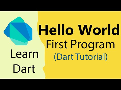 01 Dart Hello World |  First Program | Dart Tutorial for Beginners