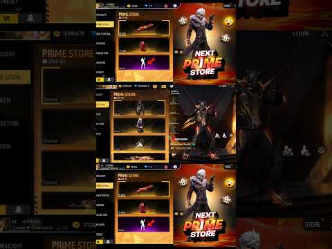 Next Prime Store Rewards 🥳💥 | Ff Upcoming Event | Ff New Event #freefire #freerewards #ffnewevent