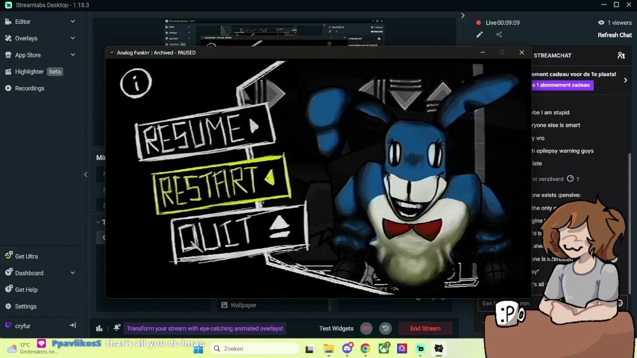 Playing FNF Analog Funkin' and QT Rewired Update! (VOD)