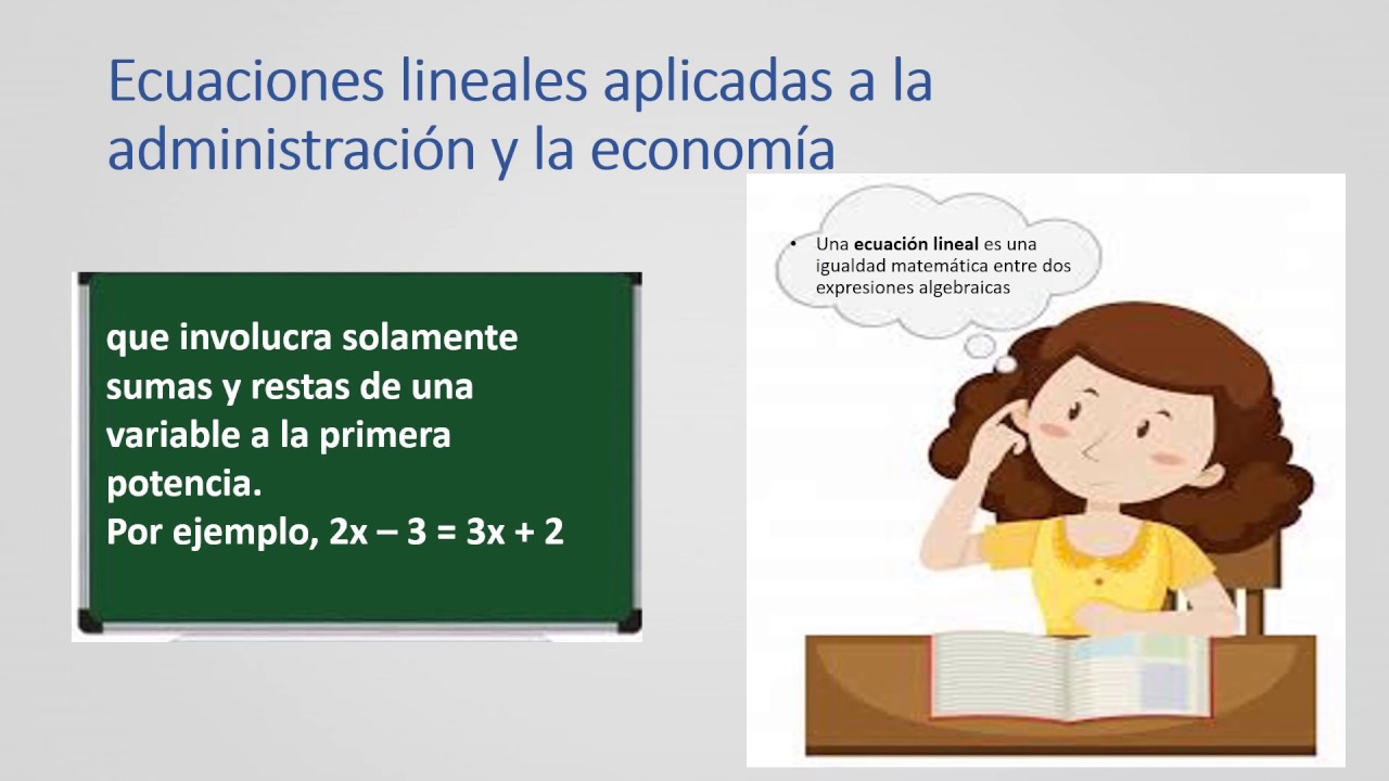 Ecuaciones lineales y cuadráticas aplicadas a la administración - YouTube
