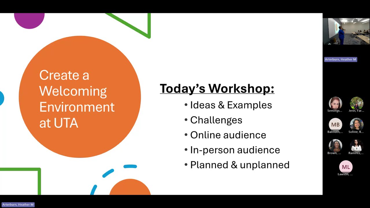 Fostering a Welcoming Learning Environment for Student Success (SEP Workshop 3/4/26)