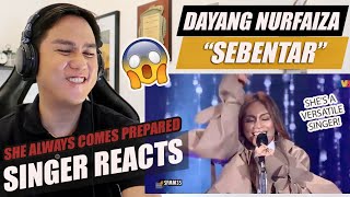 Dayang Nurfaiza - Sebentar #SFMM35 | SINGER REACTION