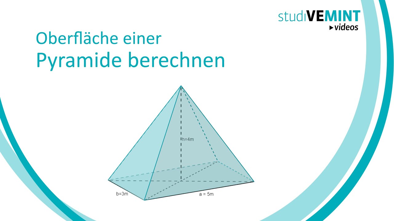 Oberfläche einer Pyramide berechnen - YouTube