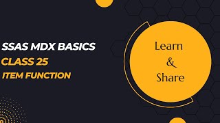 Famous DATA ANALYTICS WITH MDX (Class 25) - Item Function Profile