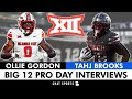 Ollie Gordon, Tahj Brooks & DJ Giddens 2025 Big 12 Pro Day Interviews On 2025 NFL Draft