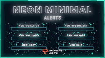 Neon Minimal Alerts | Animated Twitch Overlays, Alerts.