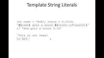 Template String Literals