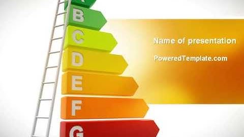 Energy Efficiency Rating PowerPoint Template by PoweredTemplate.com