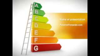 Energy Efficiency Rating PowerPoint Template by PoweredTemplate.com