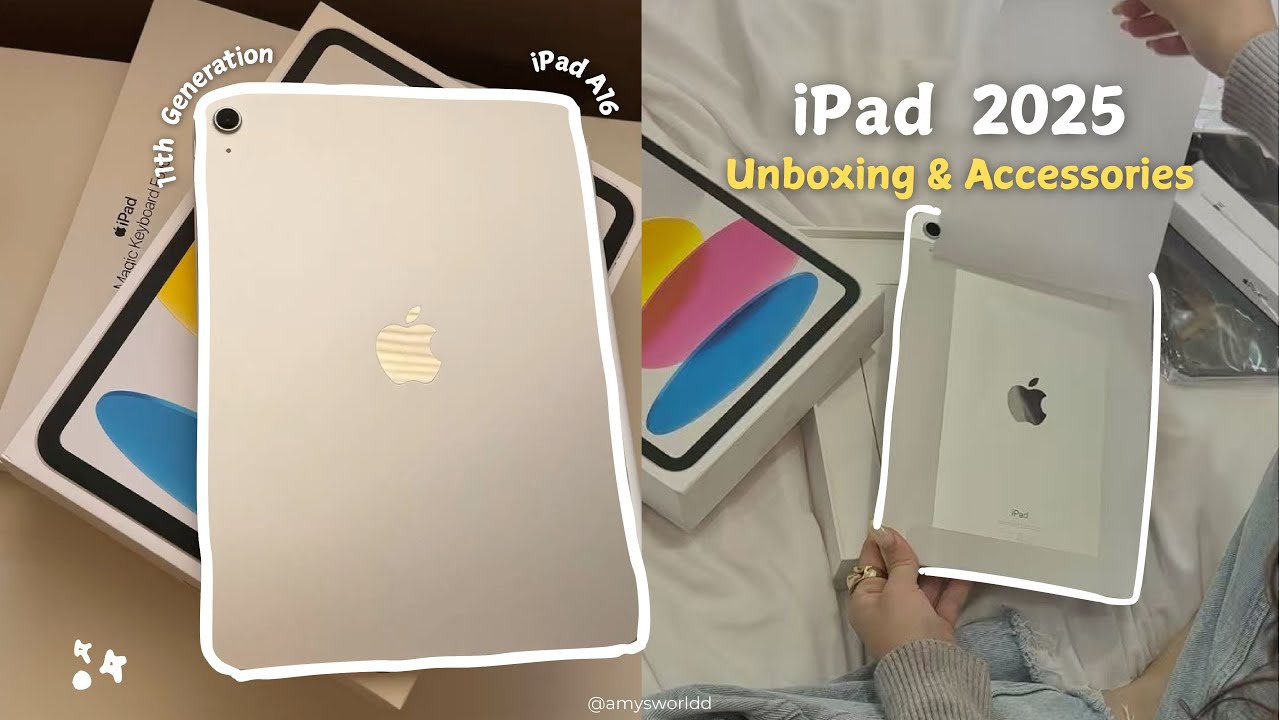 ✨iPad 11th Generation (A16)Silver 🩶 + Accessories | Aesthetic Unboxing | ASMR
