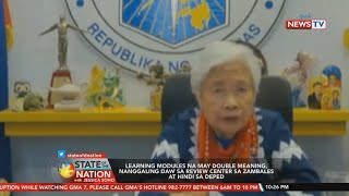 SONA: Learning modules na may double meaning, nanggaling daw sa review center sa Zambales at...