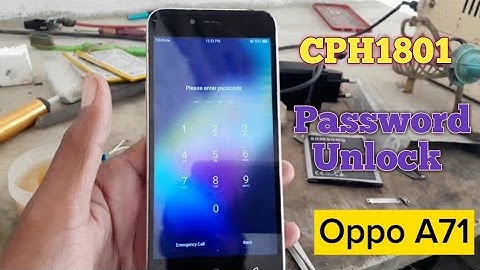 Oppo A71 Android 7.1.1 PassCode Remove | CPH1801 Qualcomm Screen Lock forgot Solution