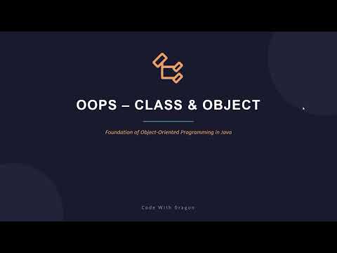 Oops | Class & Objects | Java Programming Full Course Tamil | Code With Dragon