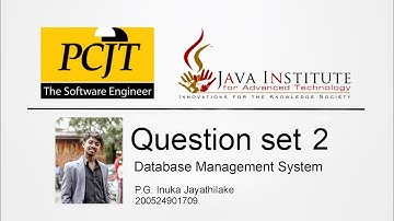Question Set 02 | Database Management System | Java Institute