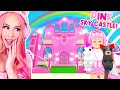 My *BRAND NEW* PINK SKY CASTLE IN ADOPT ME... Roblox