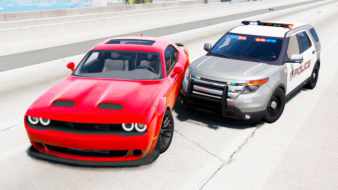 High Speed Police Chases #50 - BeamNG drive (+Motion Blur) - YouTube