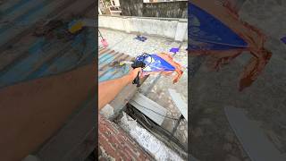 Padosi ki chhat se badi patang🪁loot li maine jadui gun se🔫😂 #kite #kiteflying #patang #patangbazi