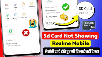 (Solved) Sd Card Not Showing Problem In Realme - Realme Mobile Me Memory Card Show Nahi Ho Raha Hai