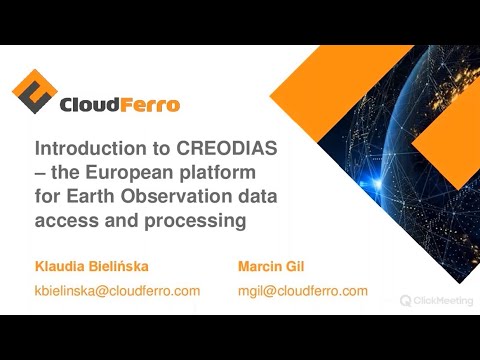 CREODIAS – the European platform for EO data access & processing - webinar by CloudFerro